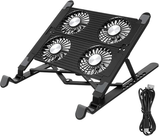 ARTIBETTER Laptop Cooling Pad Height and - Design Four Fans for Efficient Heat Dissipation Compatible Various Laptop for Use