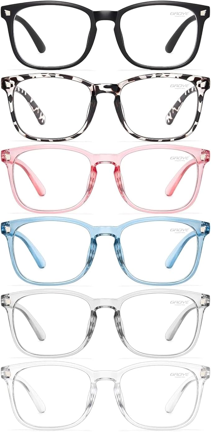 Gaoye Blue Light Glasses for Computer & Gaming - Anti UV Ray Lenses, Scratch-Resistant & Comfort Fit