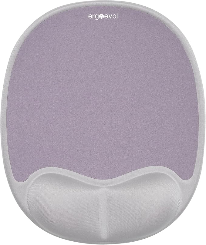 Ergonomic Mouse Pad with Skin-Friendly Lycra Memory Foam Wrist Rest, Easy-to-Clean Smooth PP Surface, and Non-Slip PU Base – Ideal for Vertical, Ergonomic, and Office Mice(Silver Gray)