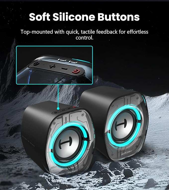 Edifier G1000 II Desktop Computer Speakers for Gaming, 2.5" Full-Range Driver & Enhanced Bass, Bluetooth 5.4 USB-C AUX, 9 Dynamic RGB Lighting Modes for PC - Black