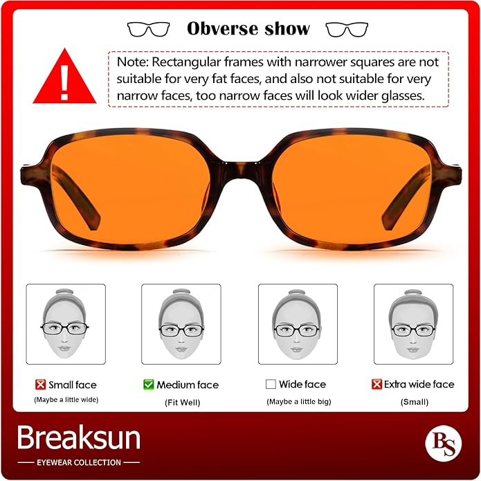 Retro Rectangle Glasses for Women Men Small Square Blue Light Blocking Glasses Vintage Eyeglasses