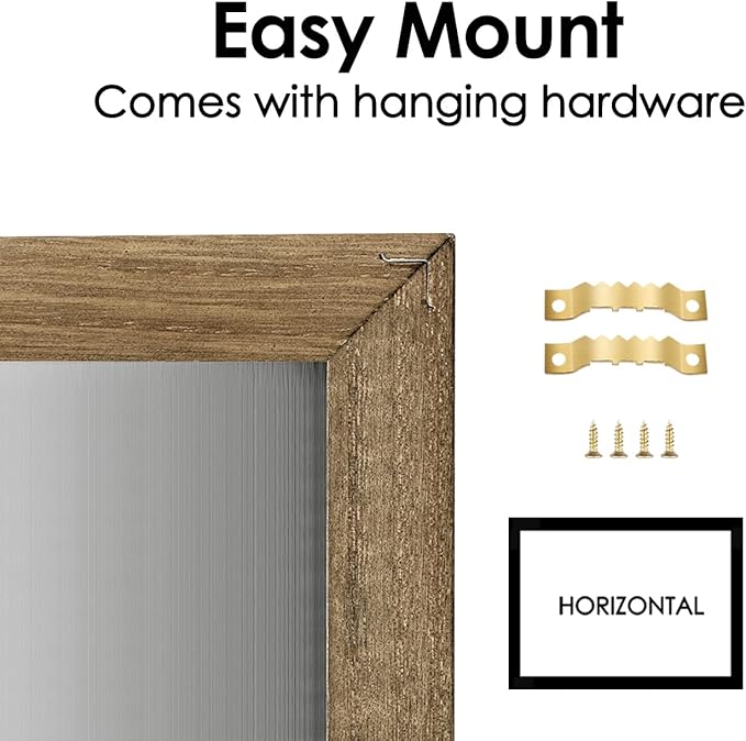 Dry Erase Monthly Calendar Whiteboard for Wall, Solid Pine Wood Rustic Brown Frame Magnetic Surface Whiteboard for Wall，23.6"x 31.5"(YLBB-B-RB-6080)