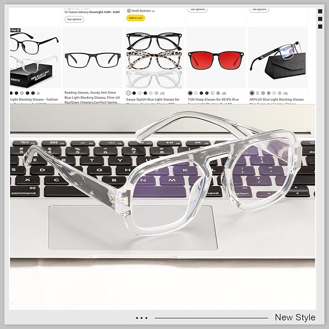 Aviator Blue Light Blocking Glasses for Women Men Square Flat Top Computer TV Eyeglasses Anti Eyestrain