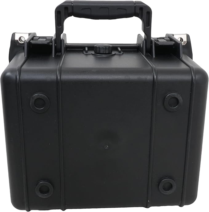 Case Club 14 External Hard Drive Case. Waterproof, Airtight, & Heavy Duty. Includes Pressure Relief Valve, Folding Handle, Padlock Holes, O-Ring Seal.