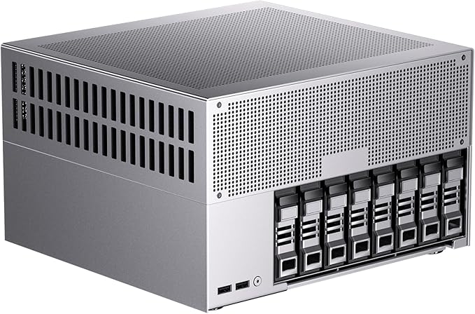 MSECORE 8 Bay Desktop NAS with Double M.2 PCIe4.0 SSD Slots, Ultra 285H (16 Cores, Max 5.4 GHz) 32G LPDDR5 8400 MT/s, 512G SSD, 2 * 10Gbps LAN, Four Display (1* HD, 1* DP, 2* USBC), Windows 11 Pro