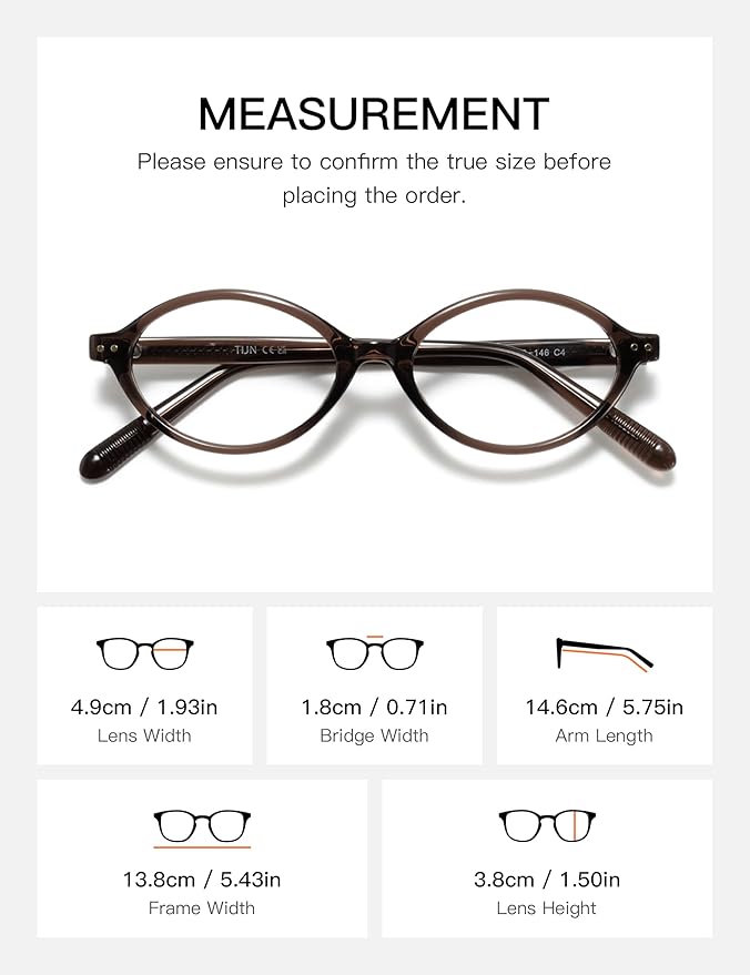 Slocyclub 2pack Oval Blue Light Blocking Glasses for Women Men, Small 90s Retro Oval Frame Bluelight Glasses for Gaming/Computer/Screen(Black and Crystal Smoky Brown)