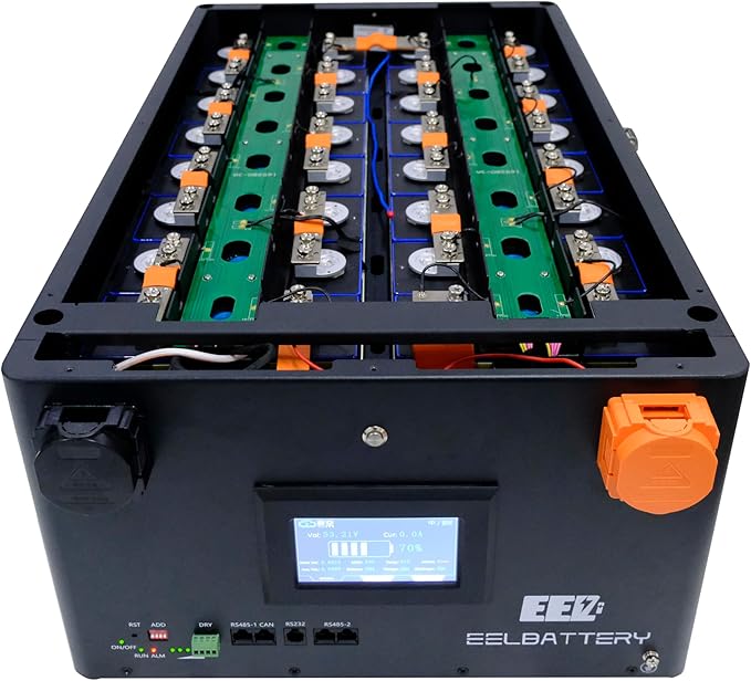 EEL 48V JK 280Ah LiFePO4 White Battery Box Metal Case Built-in JK BMS 2A Active Balance with 4.3" LCD Screen perfer for RV,Solar System,Backup Power,Home Energy Storage