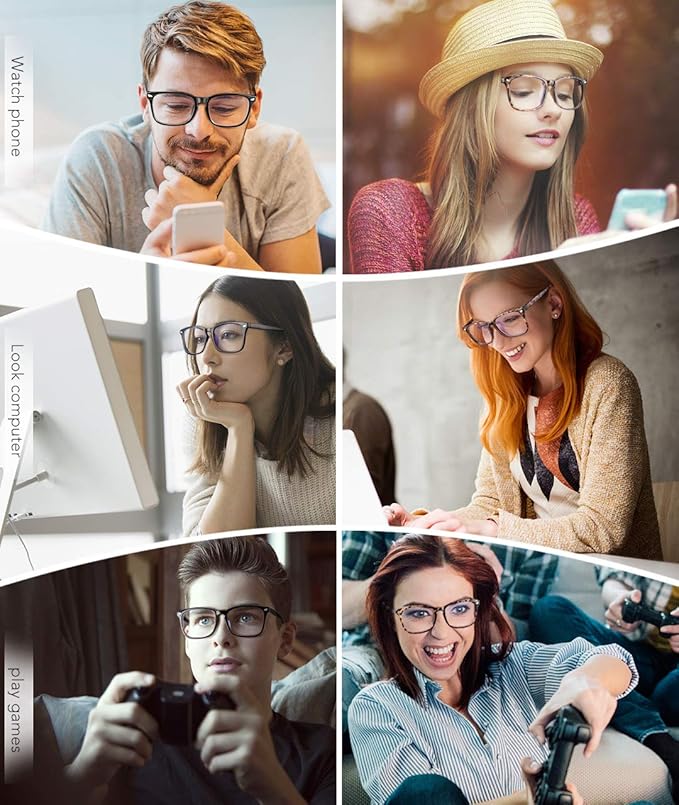 MEETSUN Blue Light Blocking Glasses Women Men, Anti Eye Strain Headache (Sleep Better),Computer Glasses UV400 Transparent Lens (Leopard tortoise-Transparent Clear Lens, 53)