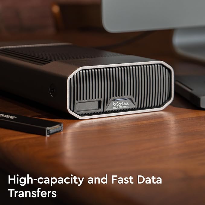 SanDisk Professional 24TB G-Drive Project - External HDD, Thunderbolt 3, USB (10Gbps), 7200RPM Ultrastar Hard Drive, Up to 260MB/s Read - SDPHG1H-024T-NBAAD