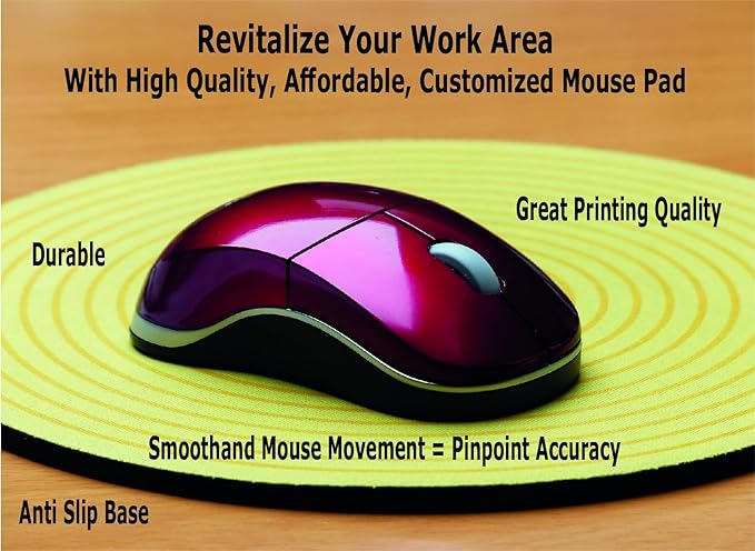 Personalized Mouse Pad - Add Pictures, Text, Logo or Art Design and Make Your Own Customized Mousepad. Each Custom Mouse Mat Comes in a Colorful Gift Bag. Personalized Your Gaming Mousepad (Landscape)