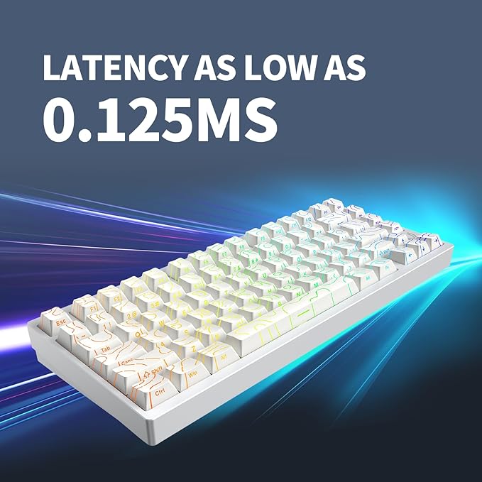 MG75PRO 81 Keys Wired Magnetic Switch Mechanical Keyboard, Hall Effect, 8KHZ/ARGB/CNC Aluminum, Gasket Structure Gaming Keyboard(White)