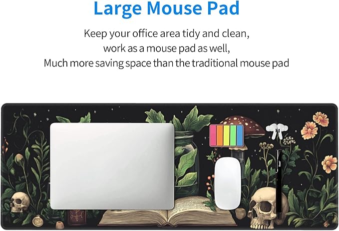 Dark Academy Desk Mat Large Gaming Mouse Pad Dark Academy Extended Mousepad Big in Laptop Computer Mouse Keyboard Mat for Office Desk Decor 31.5x12 in