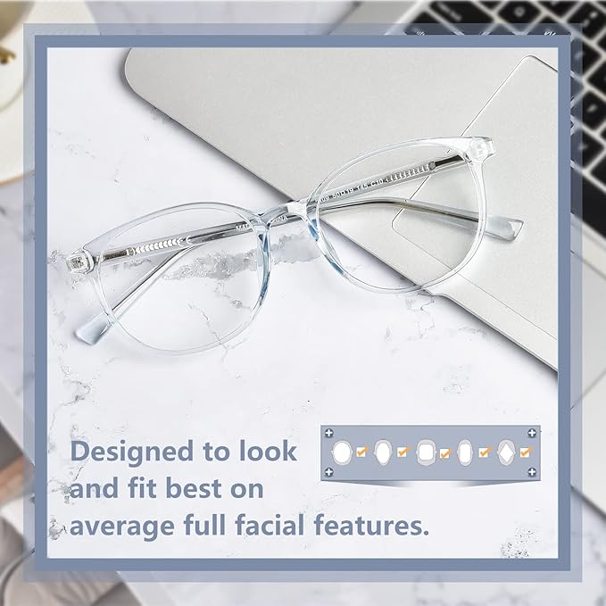 OPTOFENDY Blue Light Glasses for Women, TR90 Fashion Blue Light Blocking Glasses for Computer