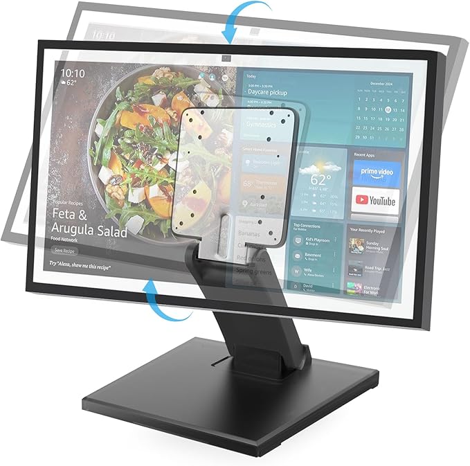 Jakeko Lay Flat Monitor Stand 24 inch - Low Foldable Monitor Stand Universal VESA 100 Adjustable