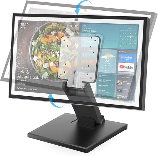 Jakeko Lay Flat Monitor Stand 24 inch - Low Foldable Monitor Stand Universal VESA 100 Adjustable