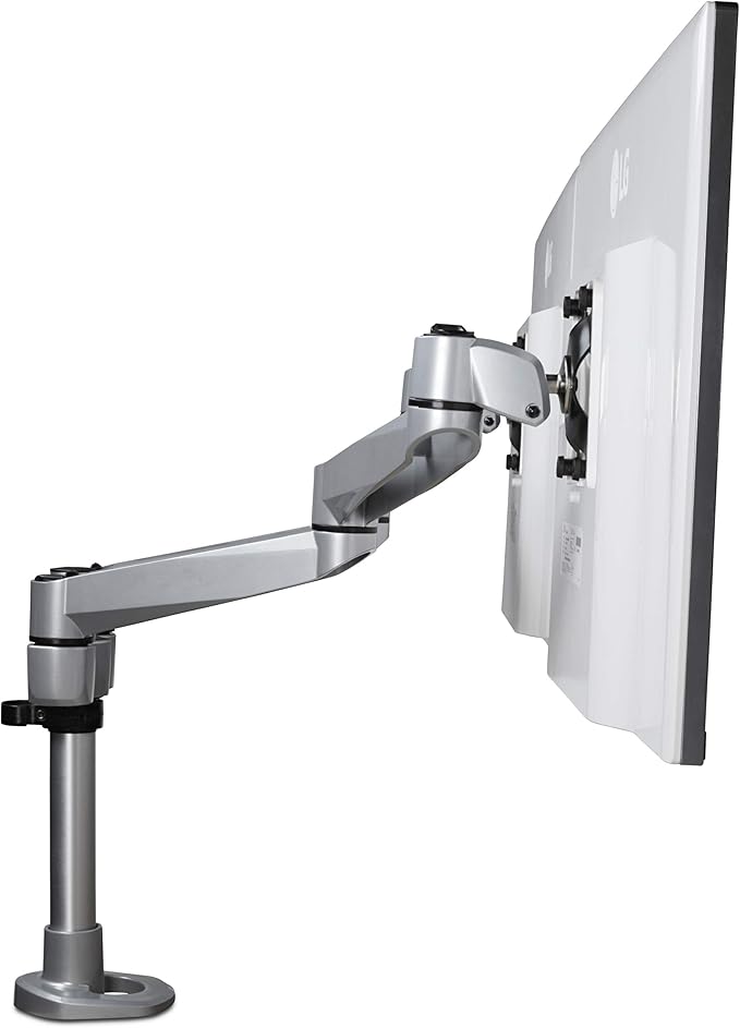 StarTech.com Desk Mount Dual Display Arm, Premium Articulating VESA Mount for Screens up to 27" (17.6lb/8kg), Height Adjustment, Rotate, Tilt, Swivel, Clamp or Grommet Base, TAA