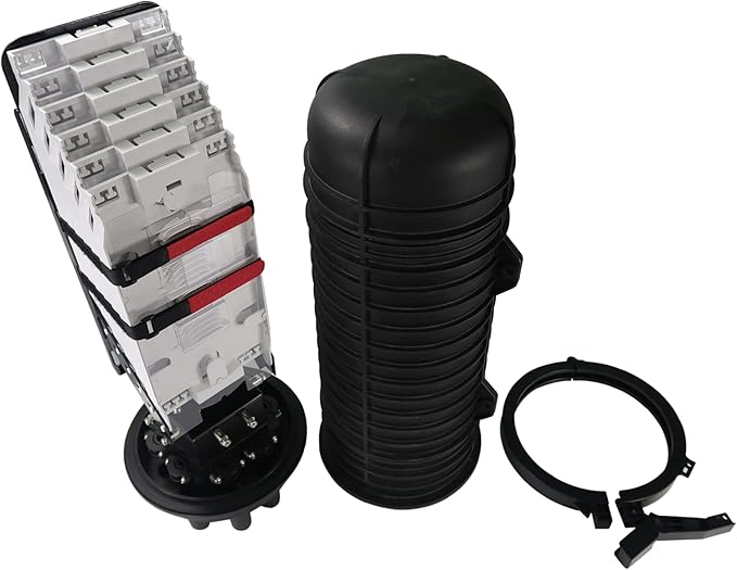Eaton Tripp Lite Fiber Optic Splicing Enclosure, Fiber Splice Dome, 288 Fiber Capacity Single Mode & Multimode, 6 Cable Trays, Outdoor IP68 Rated, Lifetime Manufacturer's Warranty (N600D-0144-6)
