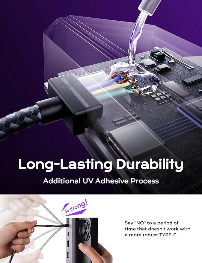 LISEN Docking Station for ASUS ROG ALLY X & Steam Deck & Lenovo Legion GO, Dual Cooling Fan [Zero Distraction] ROG ALLY Dock Station with 4K@60Hz,USB 3.0*3, PD100W and Ethernet Fit For Steam Deck OLED