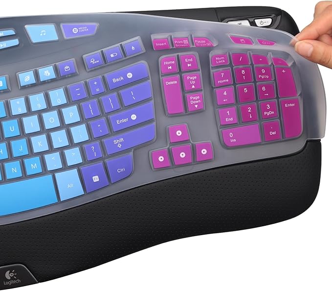 Logitech Keyboard Cover for K350, MK570, MK550 - Protective Skin - Rainbow