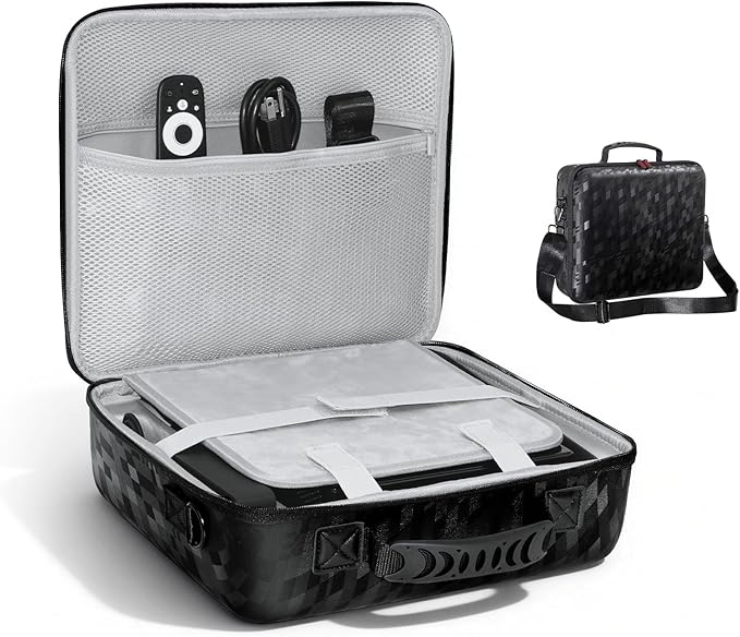 NexiGo Projector Carrying Case for Nova Mini, Hard Travel Case w/Adjustable Strap, Large Capacity Portable Bag Perfectly Fits Nova Mini Projector & Gimbal Stand, Shockproof & Water-Resistant
