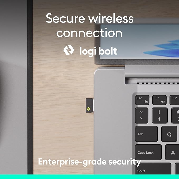 Logitech Signature Slim MK955 Combo for Business | Copilot Edition, Microsoft Copilot, Copilot in Windows, Wireless Keyboard and Mouse, Quiet Typing, Secure Receiver, Bluetooth, Windows - Graphite