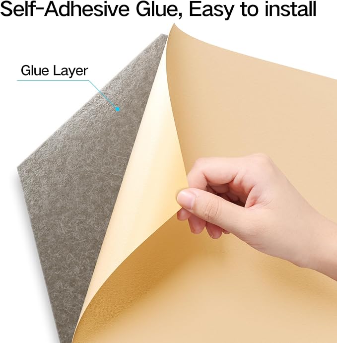 16 Pack Self-Adhesive Acoustic Panels 12" X 10" X 0.4" - Sound Proof Foam Panels for Wall with High Density, Hexagon Design, Flame Resistant, Absorb Noise and Eliminate Echoes(Camel)