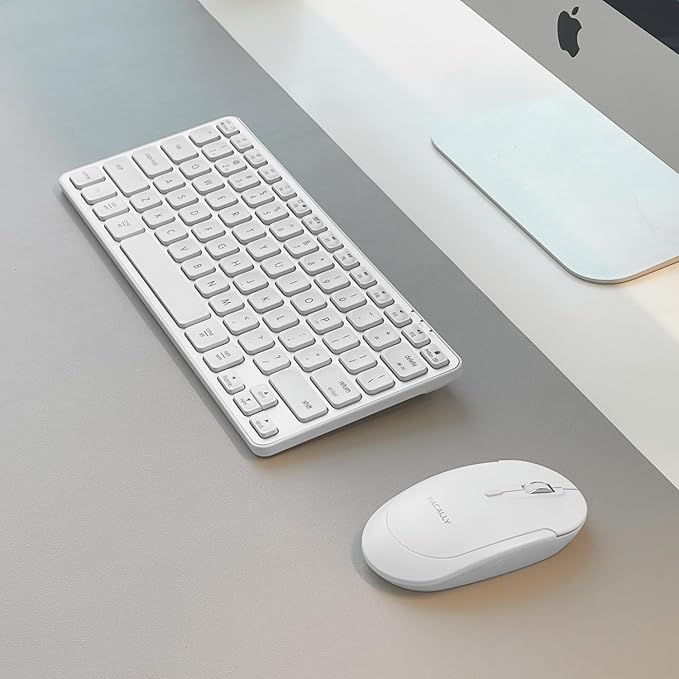 Macally Wireless Bluetooth Keyboard for Mac - Premium Multi Device Connectivity - Compatible Apple Keyboard for MacBook Pro/Air, iMac, Mac mini, iPad, Laptop, and PC