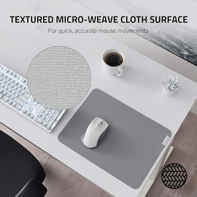 Razer Pro Glide Soft Mouse Mat: Thick, High-Density Rubber Foam - Textured Micro-Weave Cloth Surface - Anti-Slip Base - Medium Size