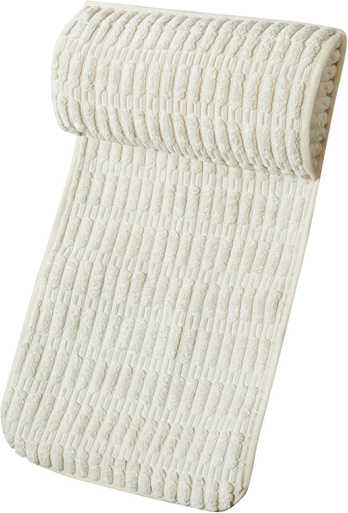 WdFour Headrest Memory Pillow, Support Cushions for Neck, Back or Leg for Sofas, Recliners, Office Chairs, Massage Chairs for Neck Pain Relief and Cervical Support. (Cream, 13" Wx5.5 Hx3 D, 1PC)