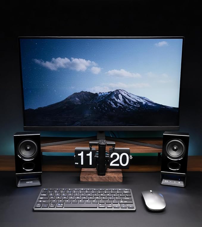 Edifier R20BT Computer Speakers, 2.75" Full-Range Drivers, Bluetooth 6.0, Touch Controls, AUX & USB-C Inputs, Headphone Jack, Custom Ambient Light & Sound Profiles via APP - Black