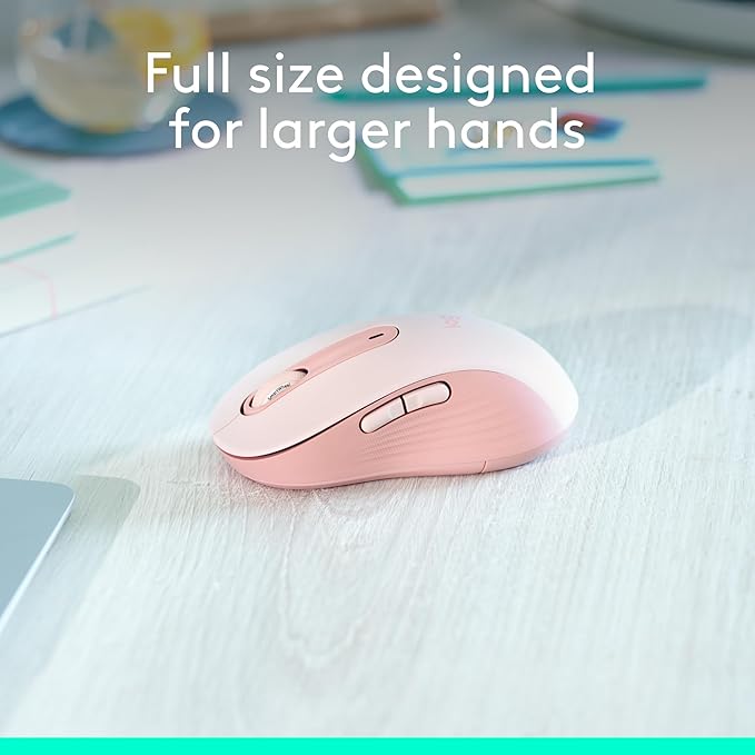 Logitech Signature M650 L Full Size Wireless Mouse - for Large Sized Hands, 2-Year Battery, Silent Clicks, Customizable Side Buttons, Bluetooth, for PC/Mac/Multi-Device/Chromebook - Black