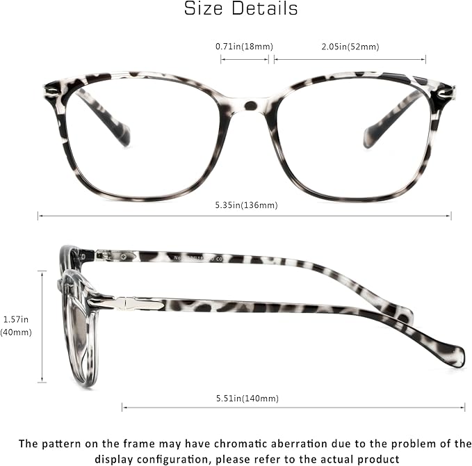 VisionGlobal 2 Pack Blue Light Blocking Glasses for Women Men, Stylish Square Frame(Leopard+Floral)