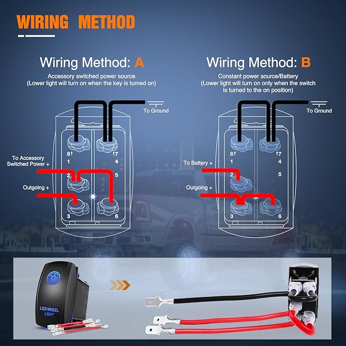 Nilight 4PCS 15.5inch Double Row LED Wheel Ring Lights Pure White with Wiring Harness Kit Rocker Switch Control Dual Row for Car Van SUV Truck