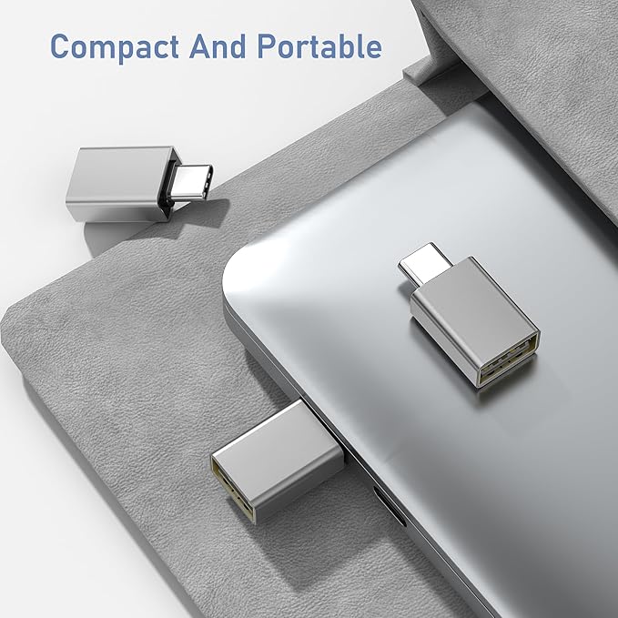 Basesailor USB C to USB Adapter 3Pack,USBC Male to USBA 3.0 Female Adapter,Type C Thunderbolt 4 OTG Converter for Apple MacBook Pro,Mac Book,iPad,Microsoft Surface Go,Samsung Galaxy S26,iPhone 17 17e