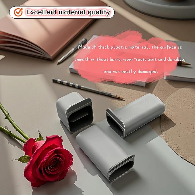 Sticky Desk Organizer, 3-Pack Monitor Side Storage with Adhesive - Multifunctional Desktop Pen Holder for Stationery, Jewelry, Remote Control - Space Saving Grey PP Material for Office & Home