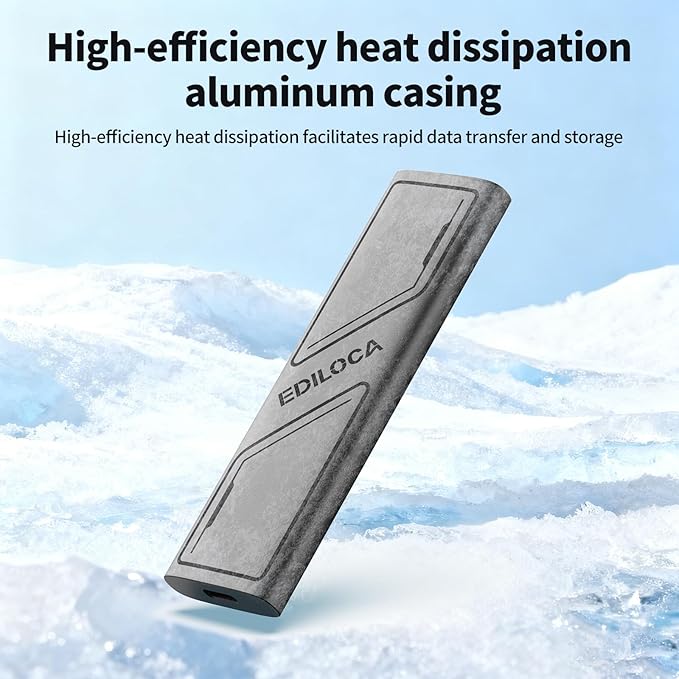 EP1000 External Hard Drive 1TB,Portable Ssd,External Solid State Drives Up to 1000MB/s Read, Storage Expansion, Compatible w/USB-C Smartphones, PC, Mac, Tablets, Sleek & Sturdy Design