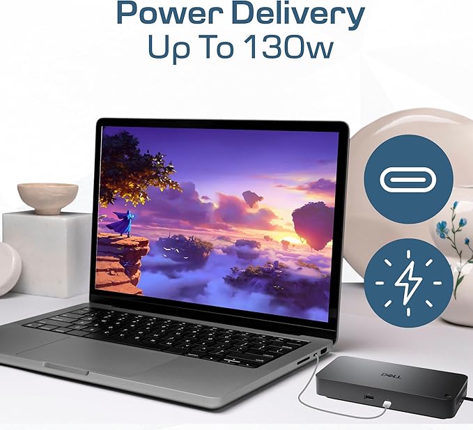 Dell Pro Dock WD25 USB-C Docking Station – 100W Power Delivery, Dual FHD or Single 4K Display Support, HDMI, DisplayPort, Ethernet – Boomph's Ultimate Performance Dock Solution for Your Workspace.