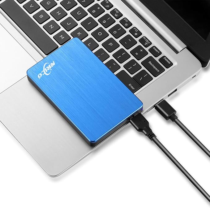 NRICO Portable External Hard Drive, USB 3.0, 2.5 Inch, Compatible with PC, Mac, Desktop (Blue, 500, GB)