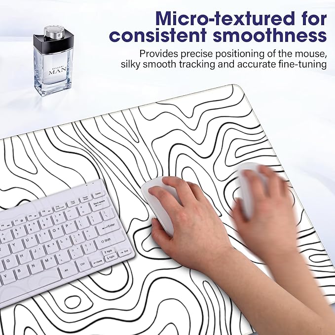 Waterproof Large Gaming Mouse Pad – 31.5" x 15.7" Full Desk Mat, Non-Slip Rubber Base, Stitched Edges, Durable Surface for Esports, Office, Home