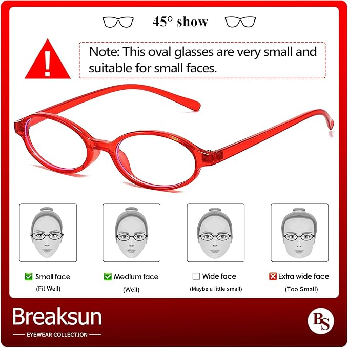 Retro Small Oval Glasses for Women Men 90s Small Face Blue Light Eyeglasses Cosplay Y2K Fake Glasses