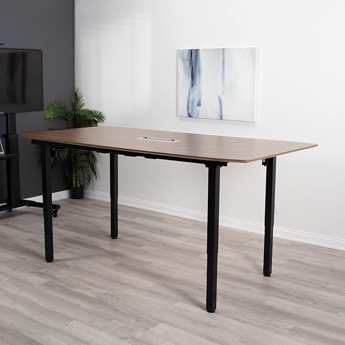 VIVO Electric 4-Leg Dual Motor Standing Desk Frame for Table Tops up to 130 x 60 inches and 352 lbs, Memory Controller Height Adjustment, Frame Only, Black, DESK-E-400B