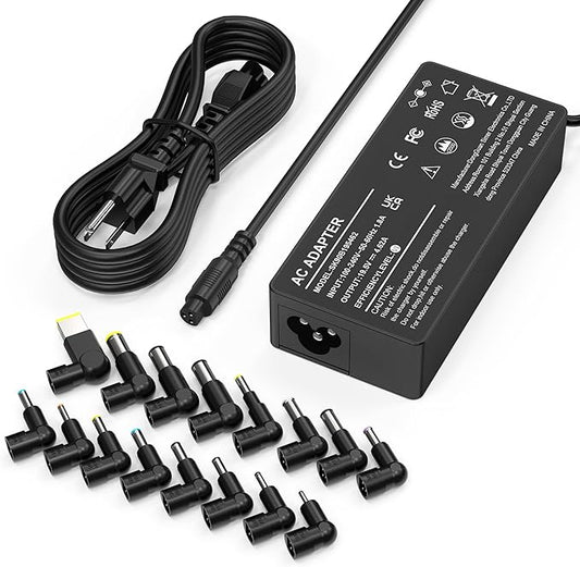 Universal AC Adapter 90W Laptop Charger Compatible with Lenovo HP Dell ASUS Acer Samsung Gateway Notebook Ultrabook Chromebook Pavilion EliteBook Inspiron Latitude ThinkPad and More with 16 Tips