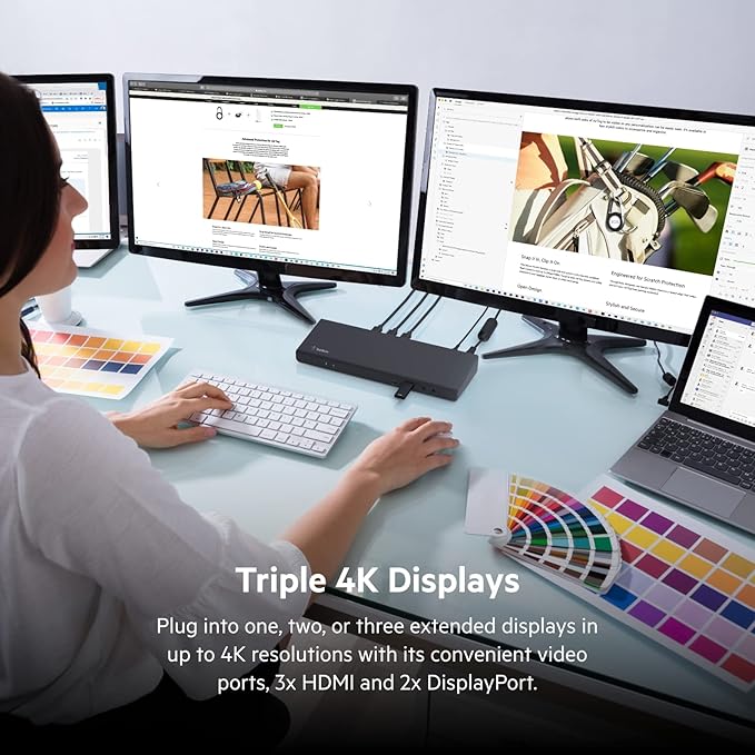 Belkin Docking Station Universal USB C Triple Display Docking Station