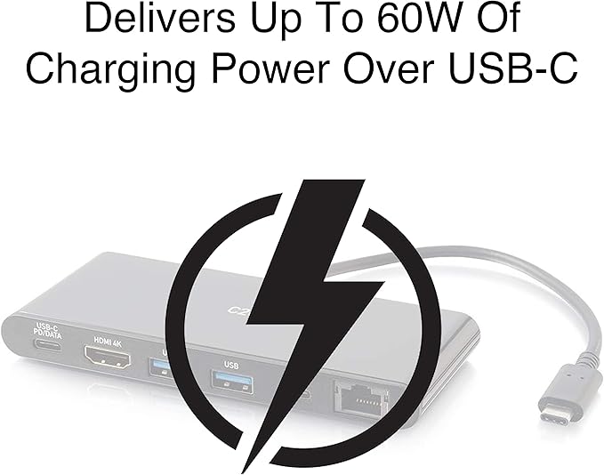 USB-C® 6-in-1 Mini Docking Station with HDMI®, Ethernet, USB and Power Delivery up to 60W - 4K 30Hz