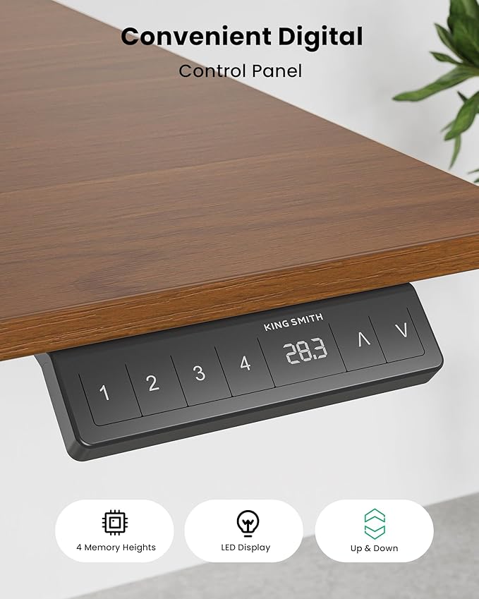 75X61 Inches Reversible L Shaped Standing Desk Height Adjustable, Electric Corner Computer Desk with Cup Holder, Sit Stand up Home Office Desk, Ergonomic Gaming Desk, Black Walnut