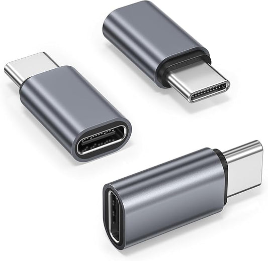 Basesailor USB Type C Extender Adapter 3Pack,100W PD USBC Male to Female Extension Converter,40Gbps USB4 Thunderbolt 4 3 Extended Connector for iPhone 17 17e 16 Pro,MacBook,Otterbox Case,Samsung S26