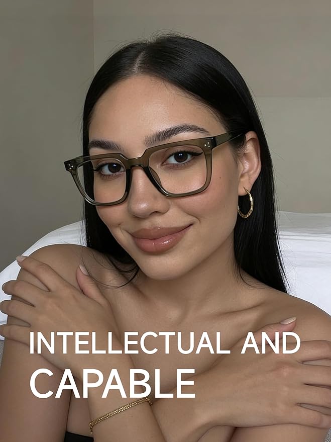 Oversized Square Blue Light Glasses for Woman Men fashion Reduce Eyestrain Protection for TV/Computer/Gaming