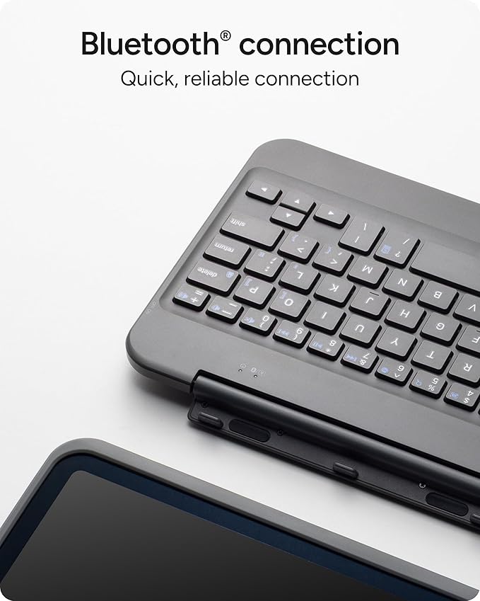 ZAGG Slim Book mini iPad mini (A17 Pro)/ (Gen 6) Keyboard Case – Bluetooth Detachable Keyboard & Protective Case Combo, Slim, Compact, Magnetic Hinge, Multiple Viewing Angles, Ergonomic Typing
