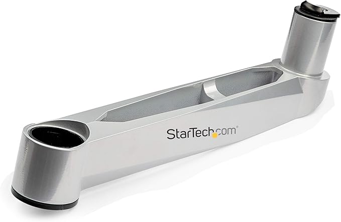 StarTech.com Desk Mount Quad Monitor Arm, Premium Articulating VESA 4X Monitor Mount 2x2 up to 30" (24.8lb/11.3kg), Height Adjustable Pole, Tilt Swivel Rotate, Clamp or Grommet Base, TAA