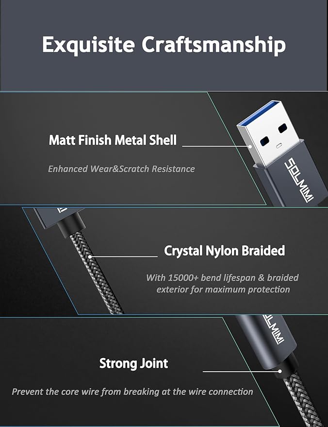 USB to USB C Adapter, USBc Female to USB-A Male Cable 5gbps High Speed Transfer, USB-A to USB-C Adapter Charger Coverter for iPhone 15 16 17 Samsung S23, USBC Headphone U Disk PC(20cm)